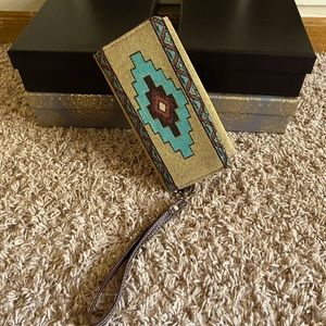 Aztec clutch wallet